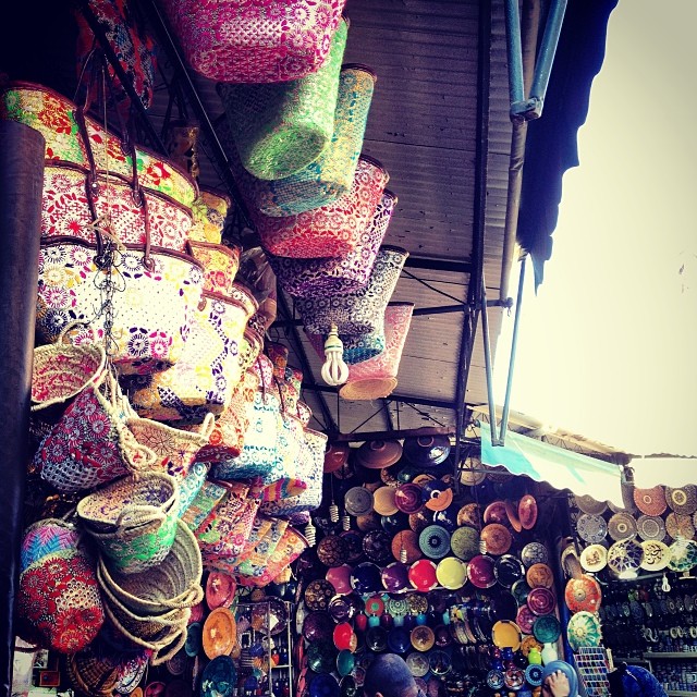 Leather goods in the souk