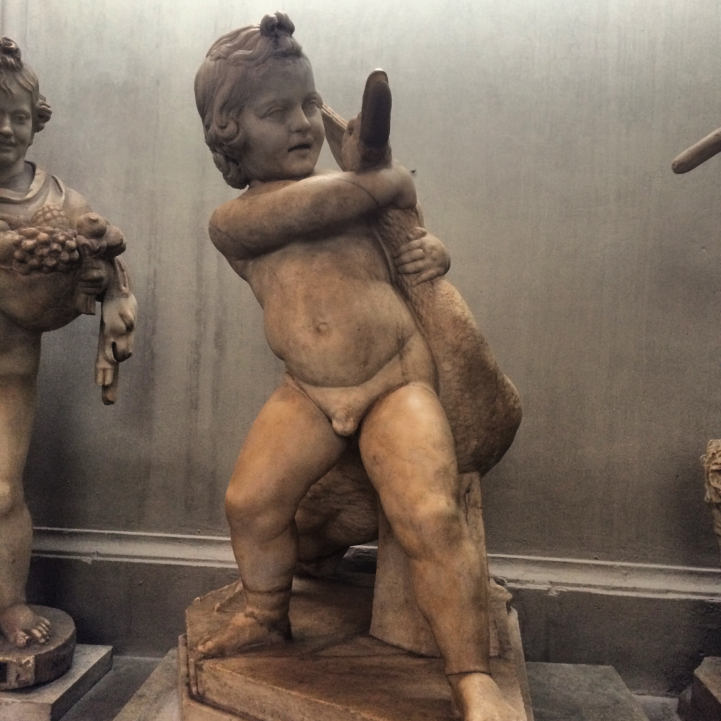 Child strangling a goose sculpture : Vatican Museum