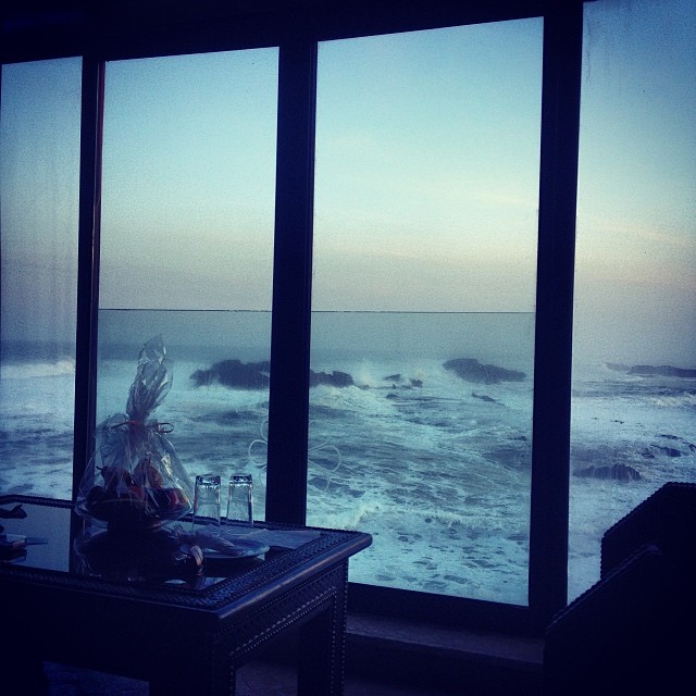 A suite with a view. The crashing waves of the Atlantic...