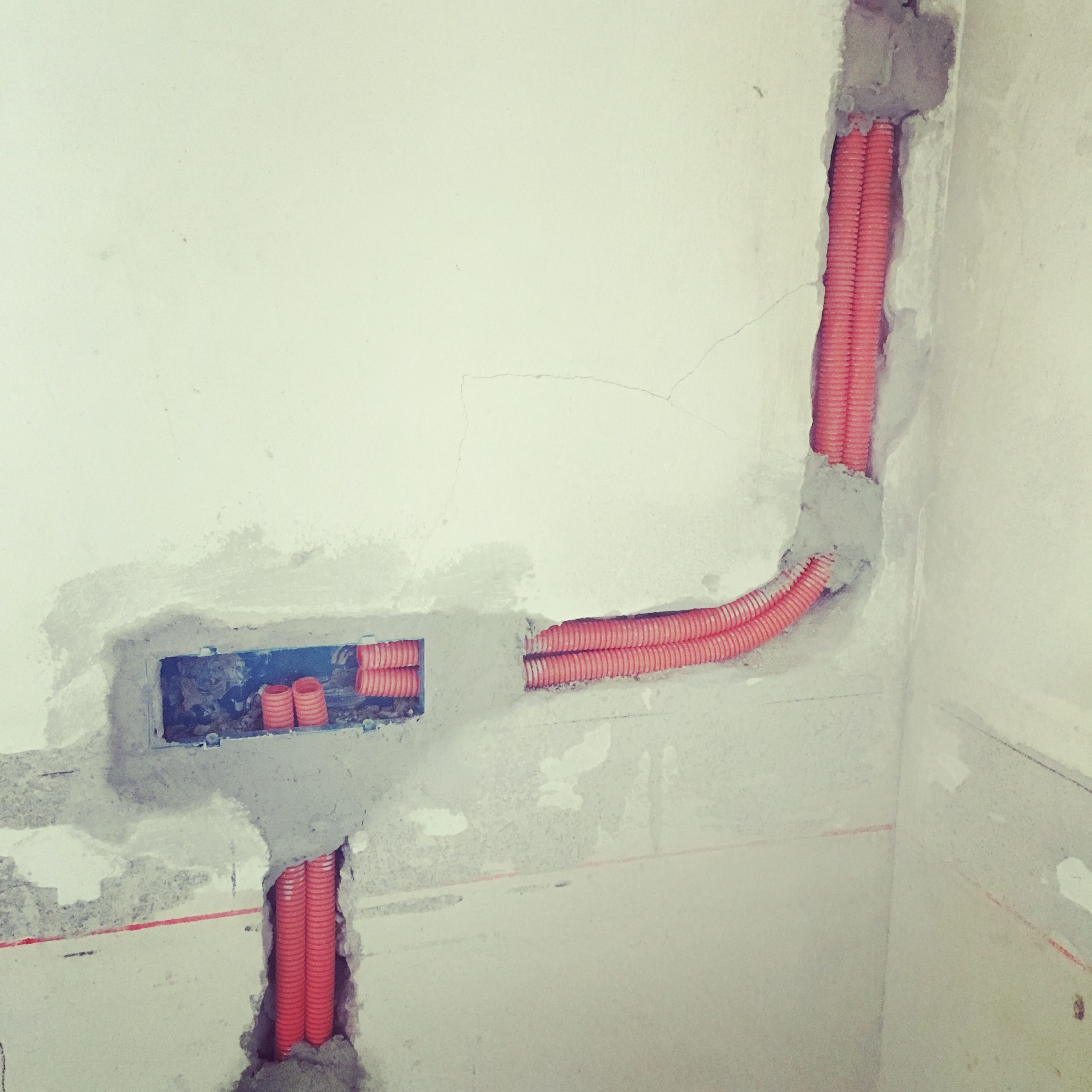 New electrical piping. IN...