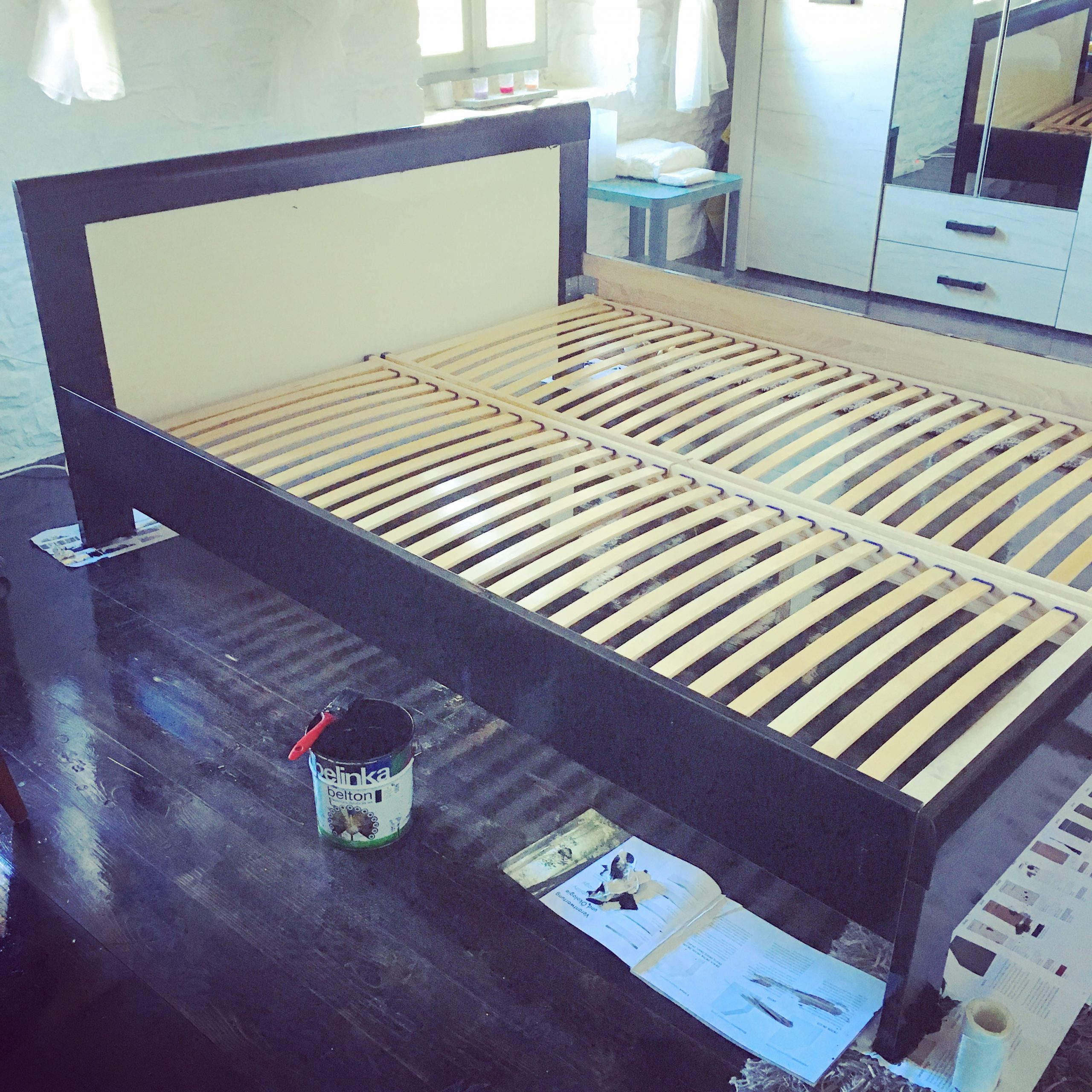 Upcycling the bed frame...