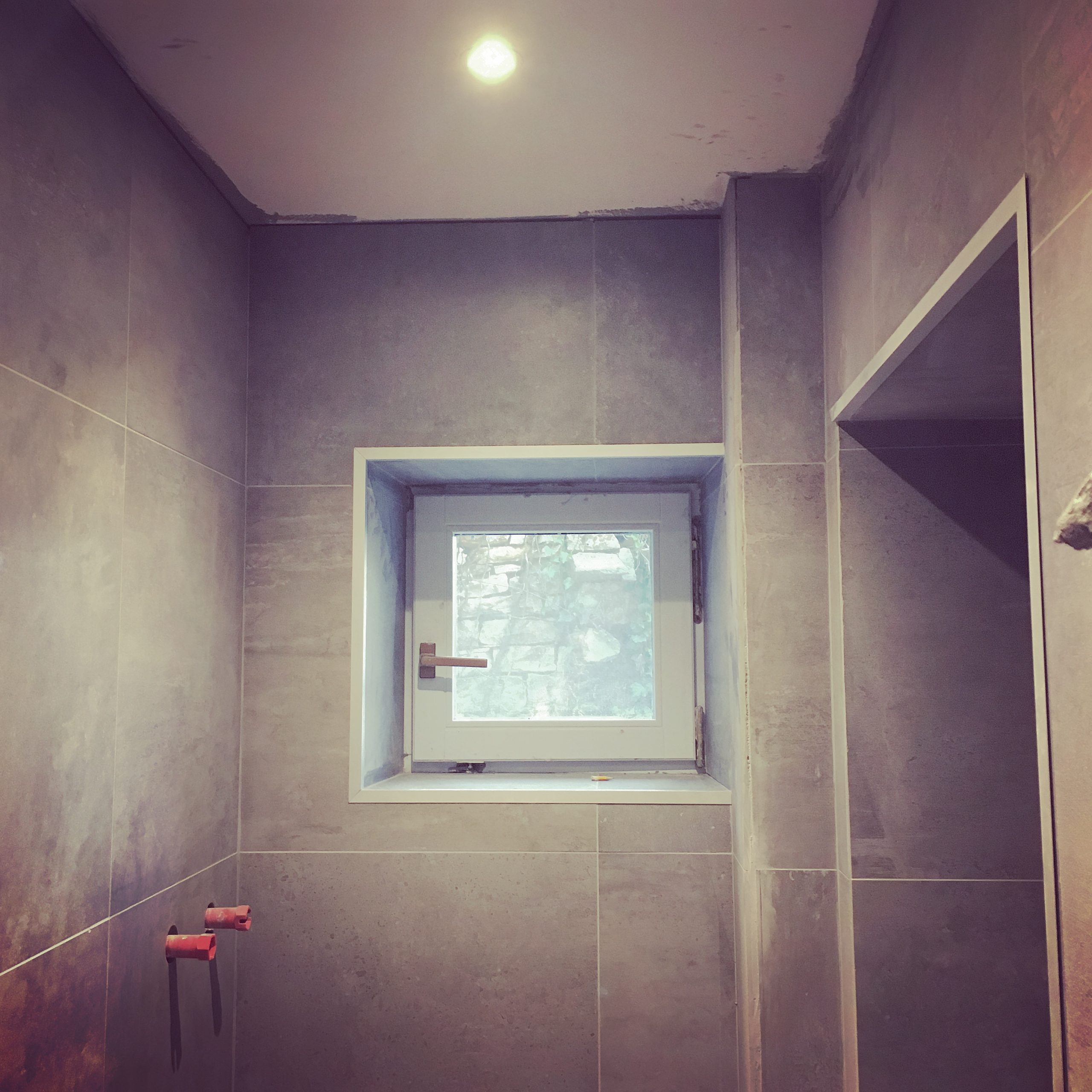 Ready for the shower to be installed...