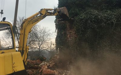 the demolition of our small stone house