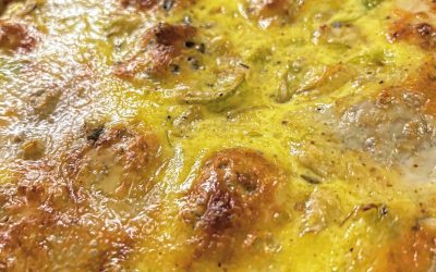 sprout and stilton cheese quiche